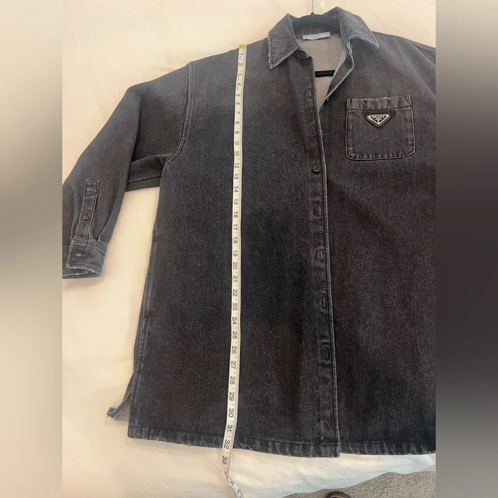 Prada Black Lightweight Shirt Jacket - Picture 9 of 10